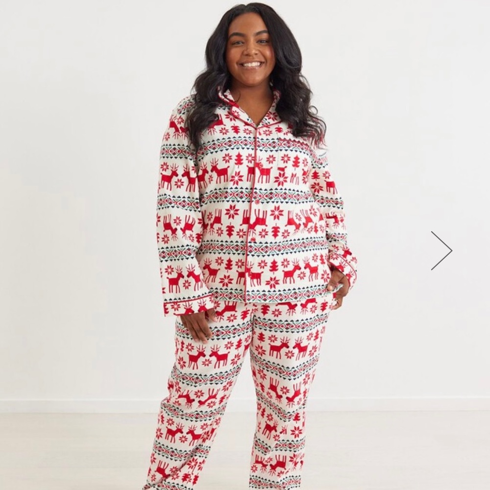 Like New Hanna Andersson Adult unisex reindeer pajamas